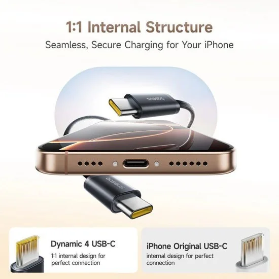Baseus Dynamic 4 Pro Magnetic Fast Charging Cable USB-C to USB-C 100W 1m